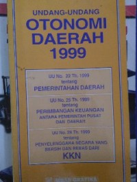 Image of Undang-undang otonomi daerah 1999