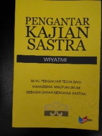 Image of Pengantar Kajian Satra